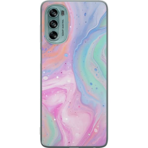 Motorola Moto G62 5G Genomskinligt Skal Pastellmarmor