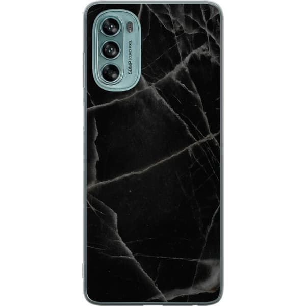 Motorola Moto G62 5G Gjennomsiktig deksel Svart marmor