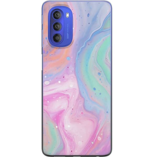 Motorola Moto G51 5G Gjennomsiktig deksel Pastellmarmor