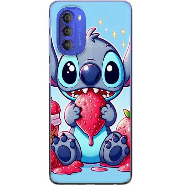 Motorola Moto G51 5G Gjennomsiktig deksel Strawberry Stitch