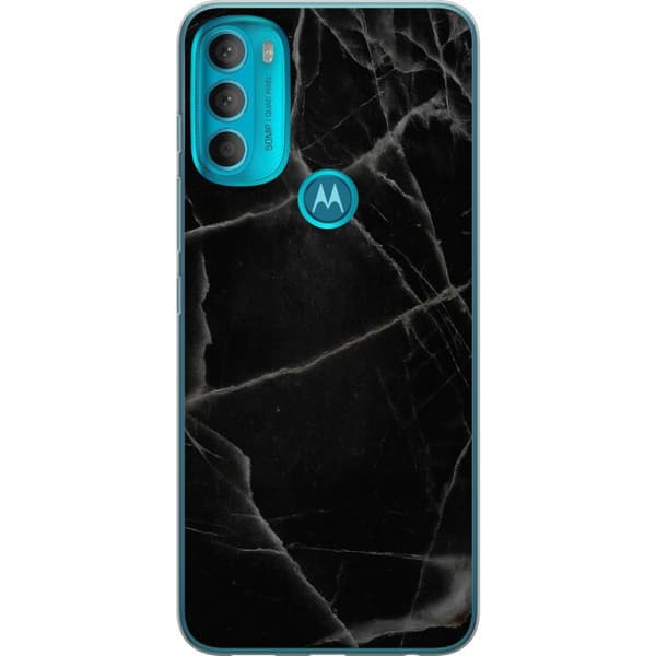Motorola Moto G71 5G Genomskinligt Skal Svart marmor