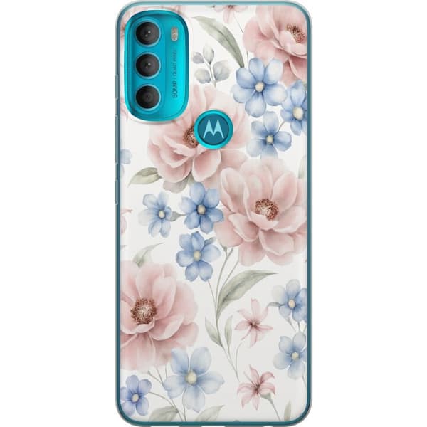 Motorola Moto G71 5G Genomskinligt Skal Romantiska blommor