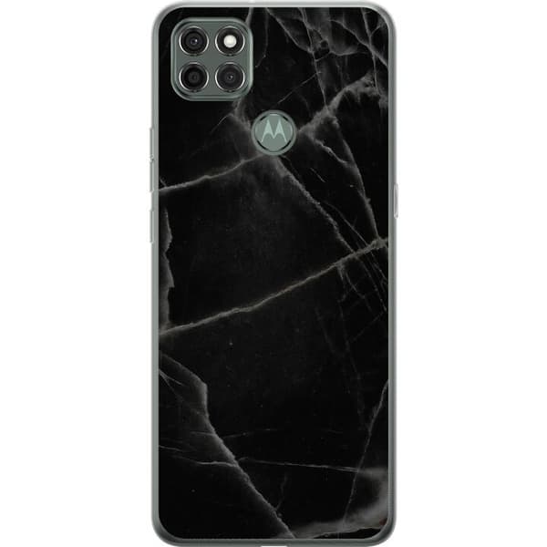 Motorola Moto G9 Power Genomskinligt Skal Svart marmor