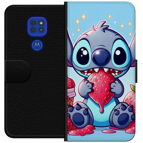 Motorola Moto G9 Play Tegnebogsetui Strawberry Stitch