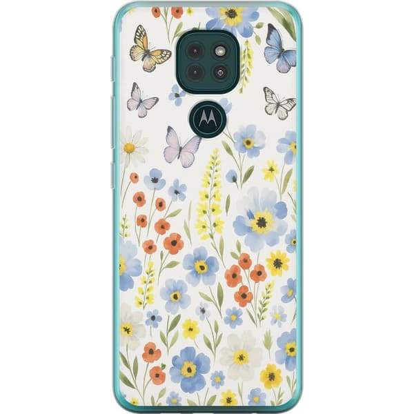 Motorola Moto G9 Play Läpinäkyvä kuori Kesäkukat