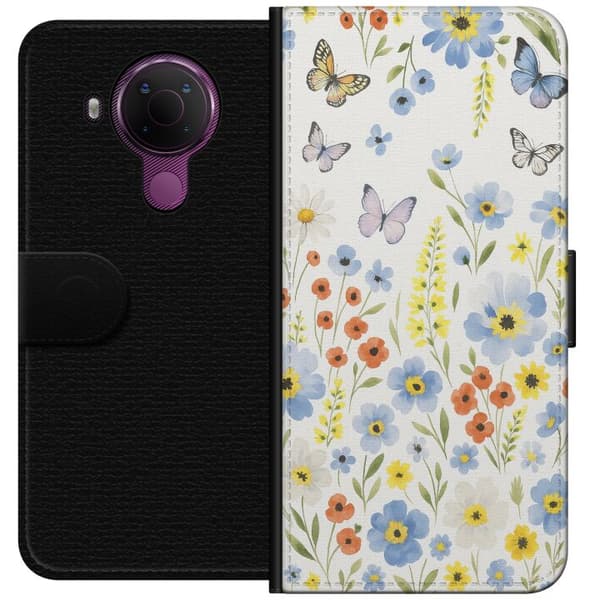 Nokia 5.4 Lommeboketui Sommerblomster