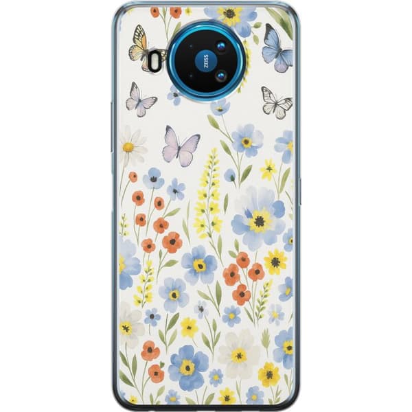 Nokia 8.3 5G Gjennomsiktig deksel Sommerblomster