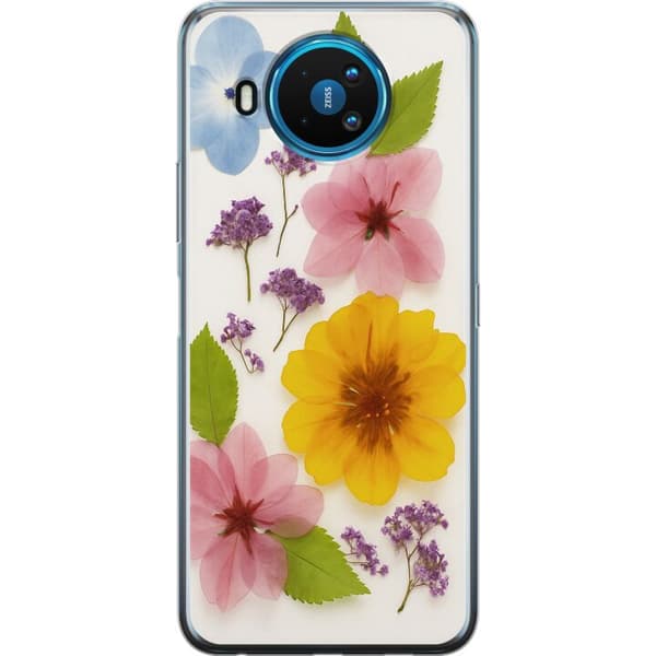 Nokia 8.3 5G Gjennomsiktig deksel Pressede blomster