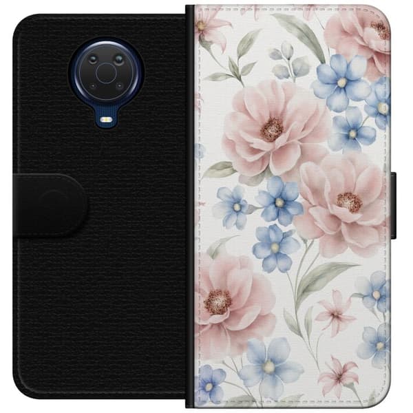 Nokia G20 Lommeboketui Romantiske blomster