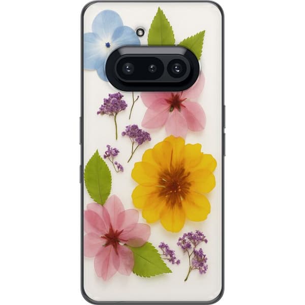 Nothing Phone (3a) Genomskinligt Skal Pressade blommor