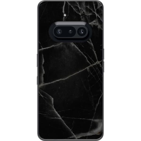 Nothing Phone (3a) Gennemsigtig cover Sort marmor