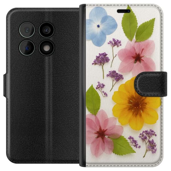 OnePlus 10 Pro Lompakkokotelo Painetut kukat