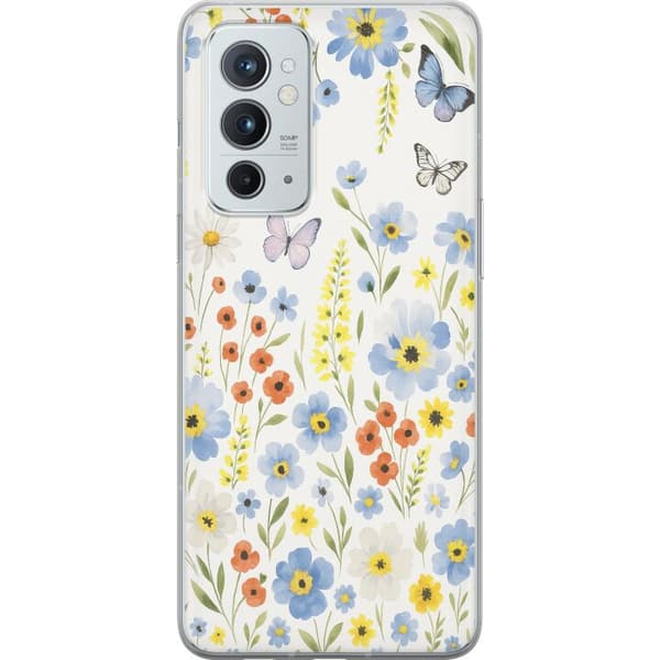 OnePlus 9RT 5G Genomskinligt Skal Sommarblommor