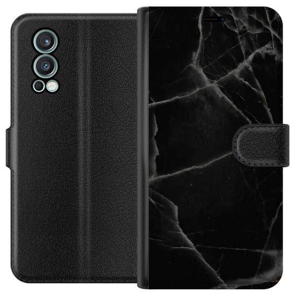 OnePlus Nord 2 5G Lommeboketui Svart marmor