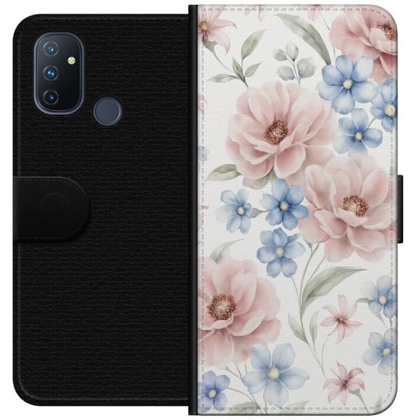 OnePlus Nord N100 Lompakkokotelo Romanttiset kukat