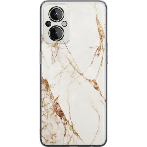 OnePlus Nord N20 5G Gennemsigtig cover Hvid marmor