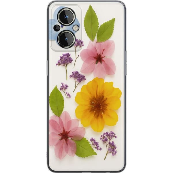 OnePlus Nord N20 5G Gjennomsiktig deksel Pressede blomster