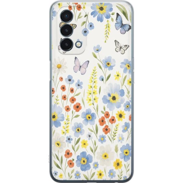 OnePlus Nord N200 5G Gjennomsiktig deksel Sommerblomster