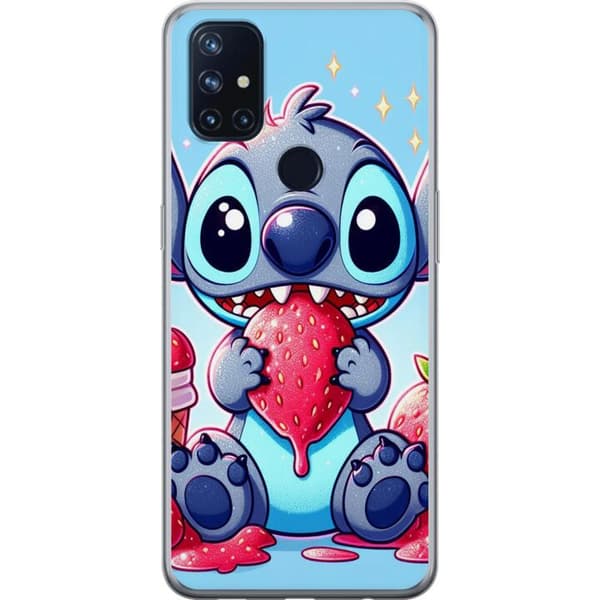 OnePlus Nord N10 5G Genomskinligt Skal Strawberry Stitch