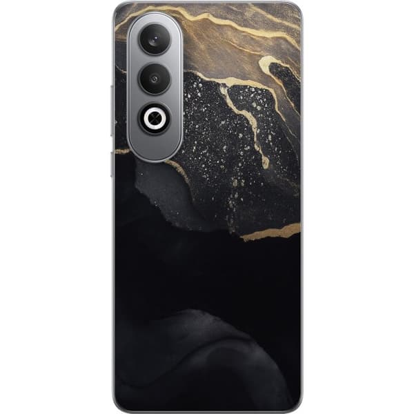 OnePlus Nord CE4 Genomskinligt Skal Svart guld abstrakt