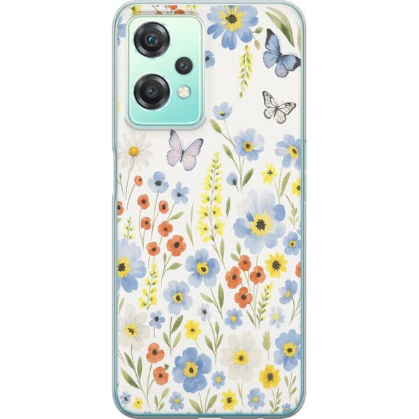 OnePlus Nord CE 2 Lite 5G Gennemsigtig cover Sommerblomster
