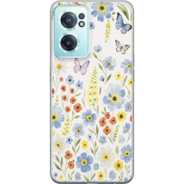 OnePlus Nord CE 2 5G Gennemsigtig cover Sommerblomster