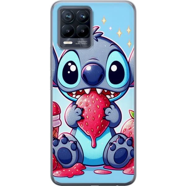 Realme 8 Gjennomsiktig deksel Strawberry Stitch