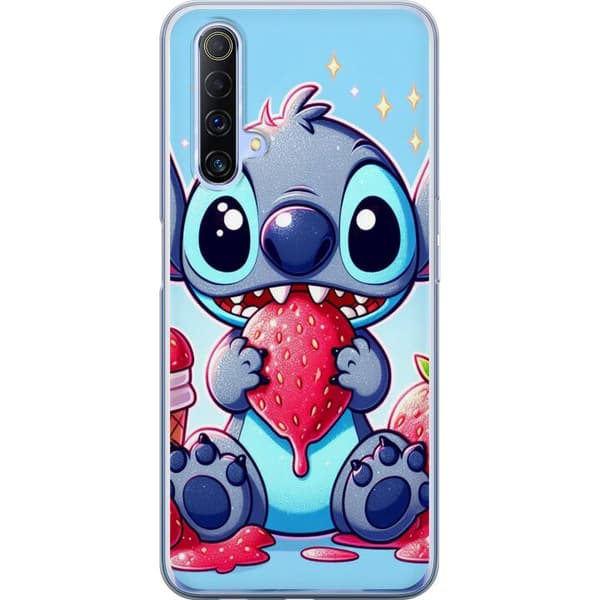 Realme X50 5G Gennemsigtig cover Strawberry Stitch