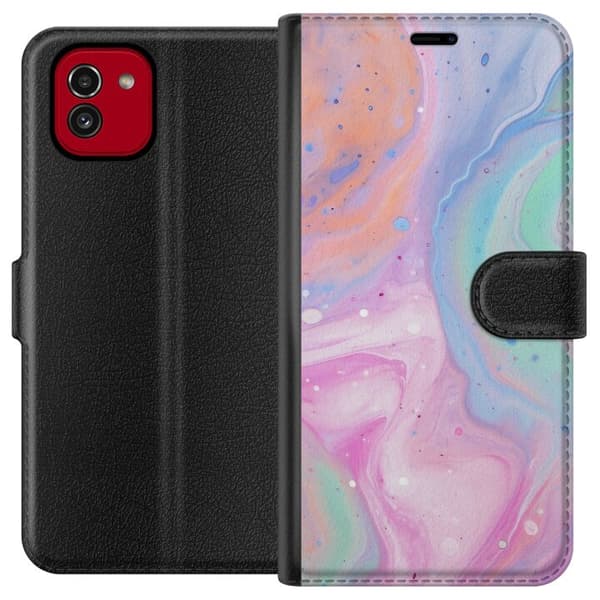 Samsung Galaxy A03 Lommeboketui Pastellmarmor