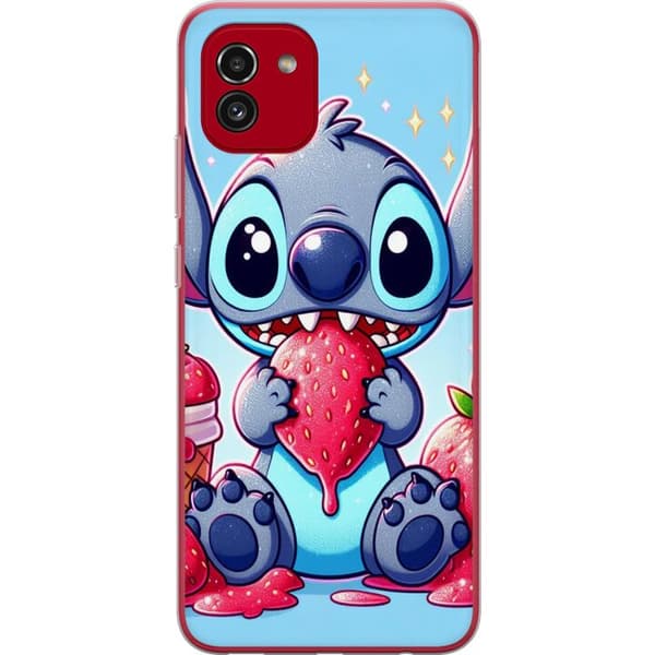 Samsung Galaxy A03 Gjennomsiktig deksel Strawberry Stitch