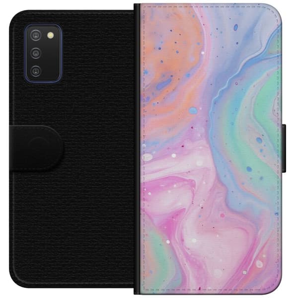 Samsung Galaxy A03s Lompakkokotelo Pastellimarmori