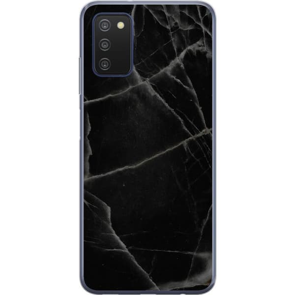 Samsung Galaxy A03s Genomskinligt Skal Svart marmor