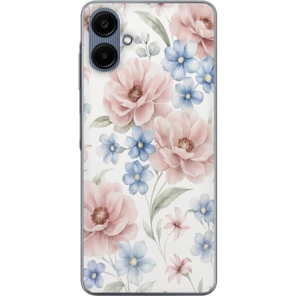 Samsung Galaxy A06 Läpinäkyvä kuori Romanttiset kukat