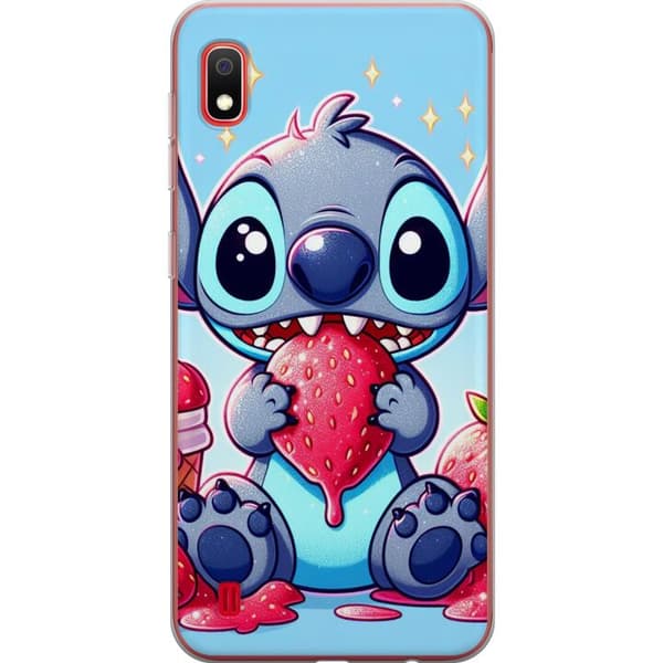 Samsung Galaxy A10 Läpinäkyvä kuori Strawberry Stitch