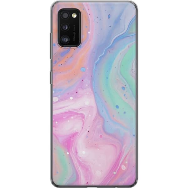 Samsung Galaxy A41 Läpinäkyvä kuori Pastellimarmori