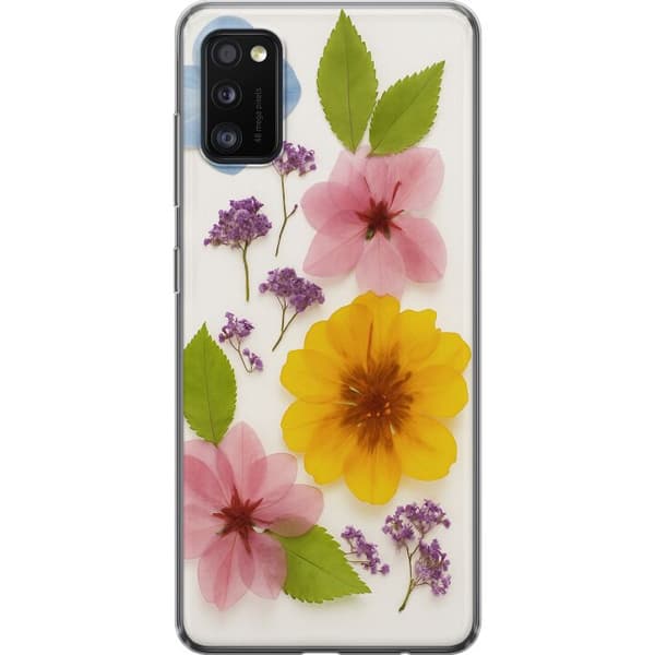 Samsung Galaxy A41 Läpinäkyvä kuori Painetut kukat