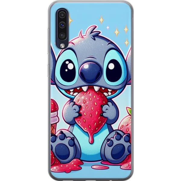 Samsung Galaxy A50 Gennemsigtig cover Strawberry Stitch
