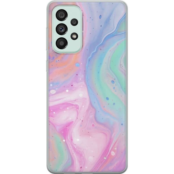 Samsung Galaxy A73 5G Läpinäkyvä kuori Pastellimarmori