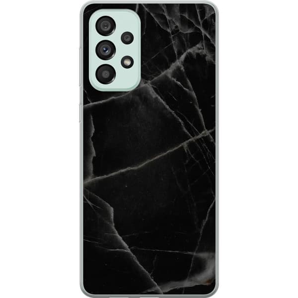 Samsung Galaxy A73 5G Gennemsigtig cover Sort marmor
