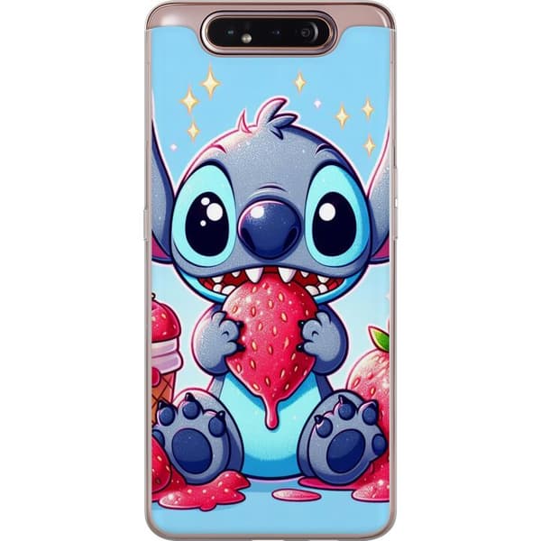 Samsung Galaxy A80 Läpinäkyvä kuori Strawberry Stitch