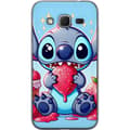 Miniatyrbilde 1 av 3: Samsung Galaxy Core Prime Gjennomsiktig deksel Strawberry Stitch