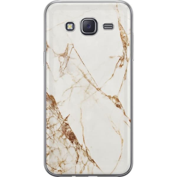 Samsung Galaxy J5 Gjennomsiktig deksel Hvit marmor