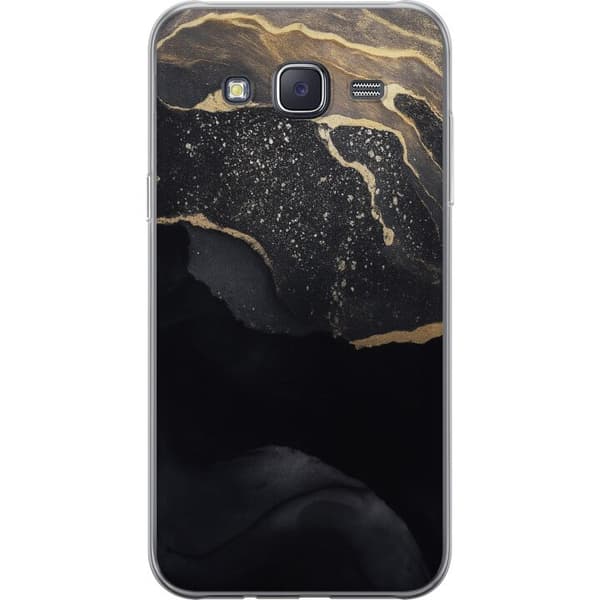 Samsung Galaxy J5 Gjennomsiktig deksel Svart gull abstrakt