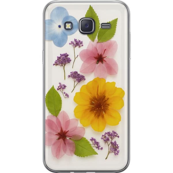 Samsung Galaxy J5 Gjennomsiktig deksel Pressede blomster