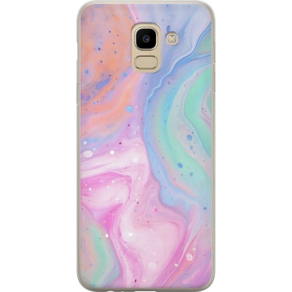 Samsung Galaxy J6 Gjennomsiktig deksel Pastellmarmor