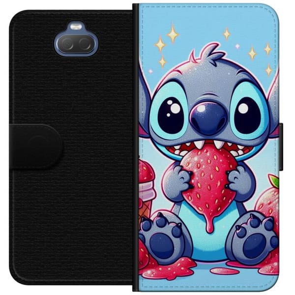 Sony Xperia 10 Tegnebogsetui Strawberry Stitch