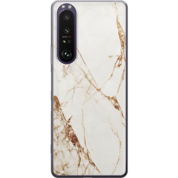 Sony Xperia 1 III Läpinäkyvä kuori Valkoinen marmori