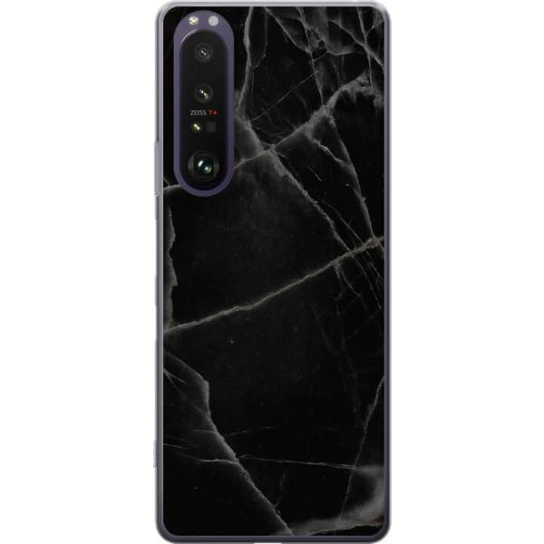 Sony Xperia 1 III Gjennomsiktig deksel Svart marmor