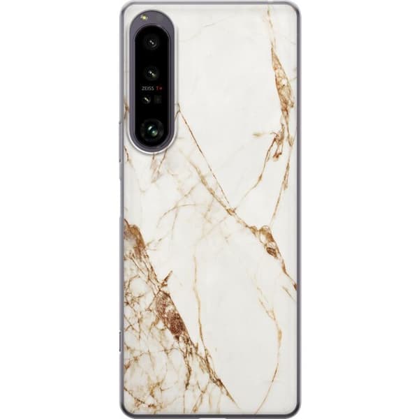 Sony Xperia 1 IV Genomskinligt Skal Vit marmor