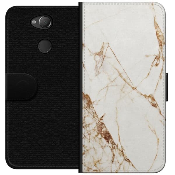 Sony Xperia XA2 Tegnebogsetui Hvid marmor